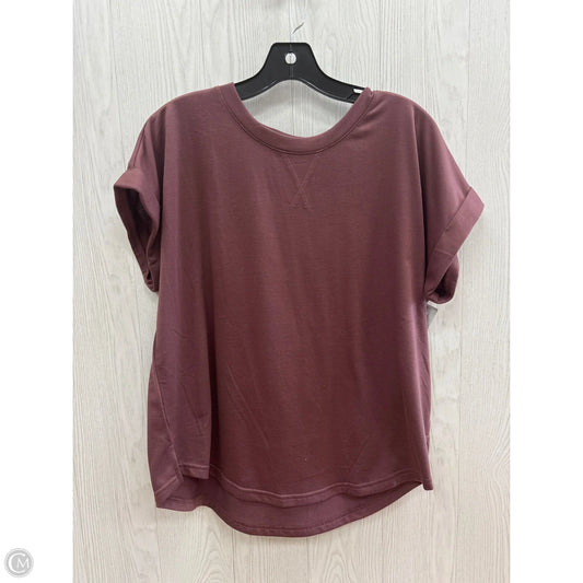 Top Short Sleeve Basic By Maurices In Mauve, Size: L