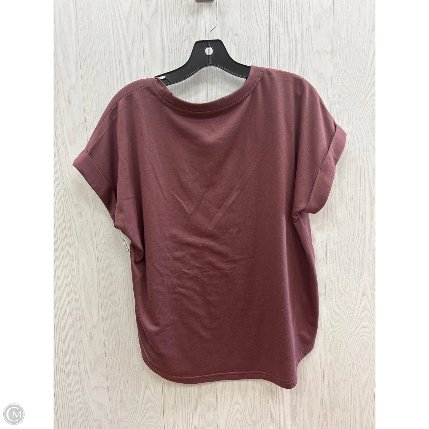 Top Short Sleeve Basic By Maurices In Mauve, Size: L