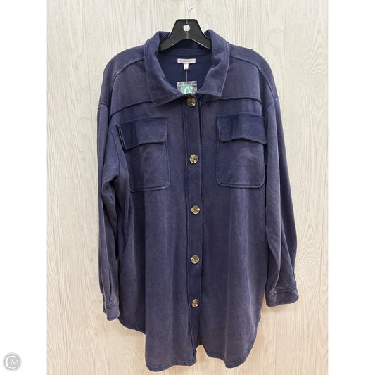 Jacket Shirt By Maurices In Navy, Size: Xl