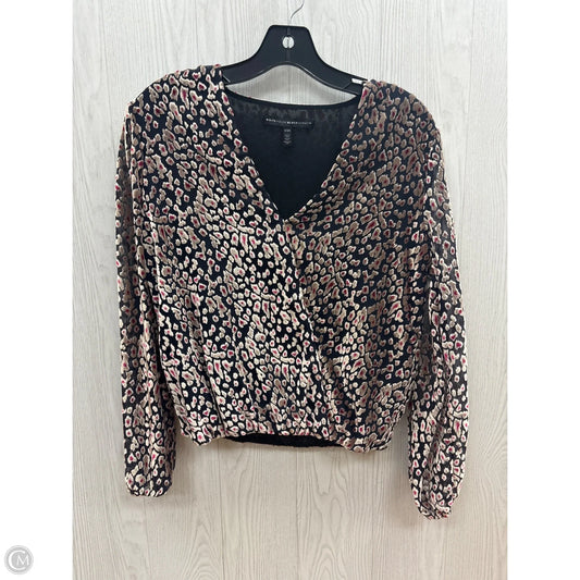 Top Long Sleeve By White House Black Market In Leopard Print, Size: Xxs