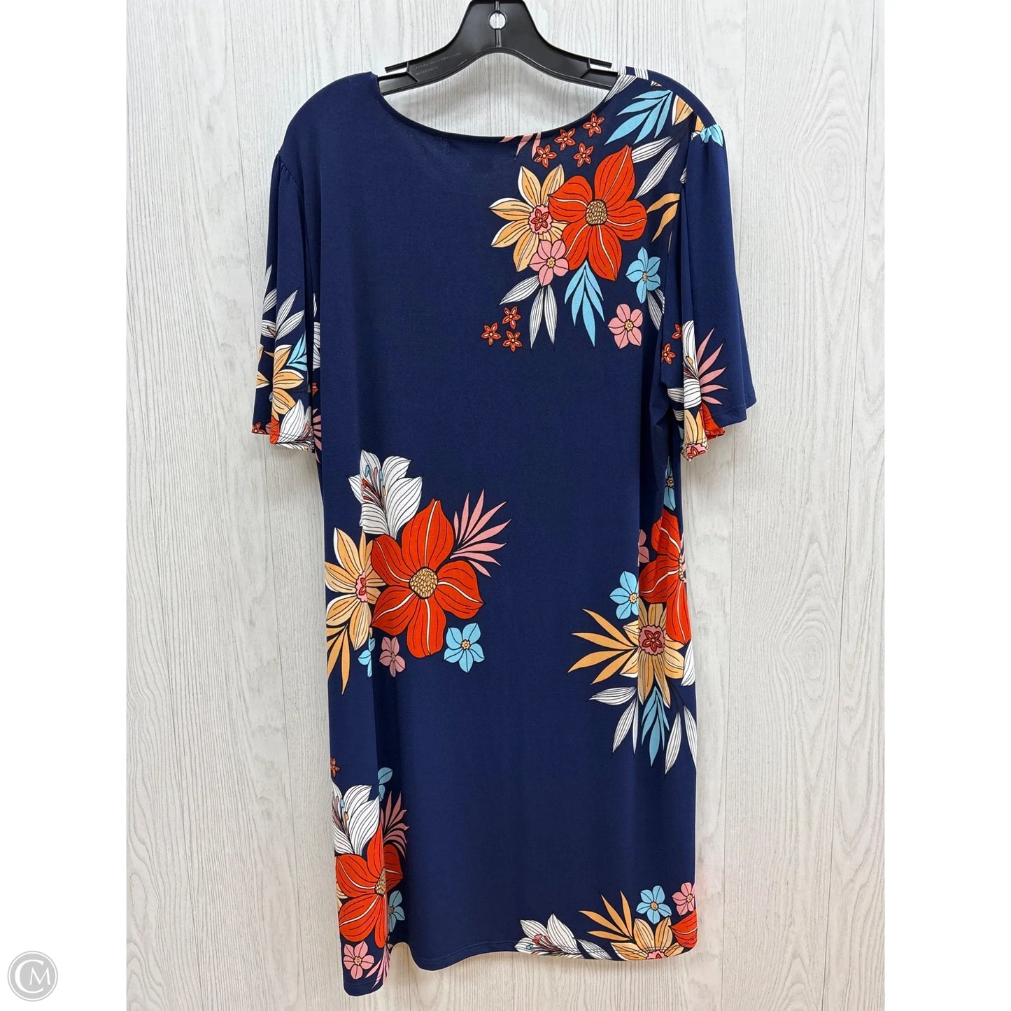 Dress Casual Short By Clothes Mentor In Floral Print, Size: Xl