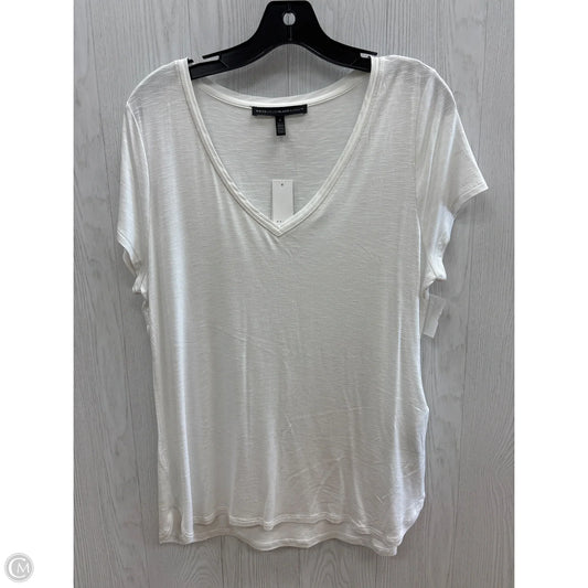 Top Short Sleeve By White House Black Market In White, Size: L