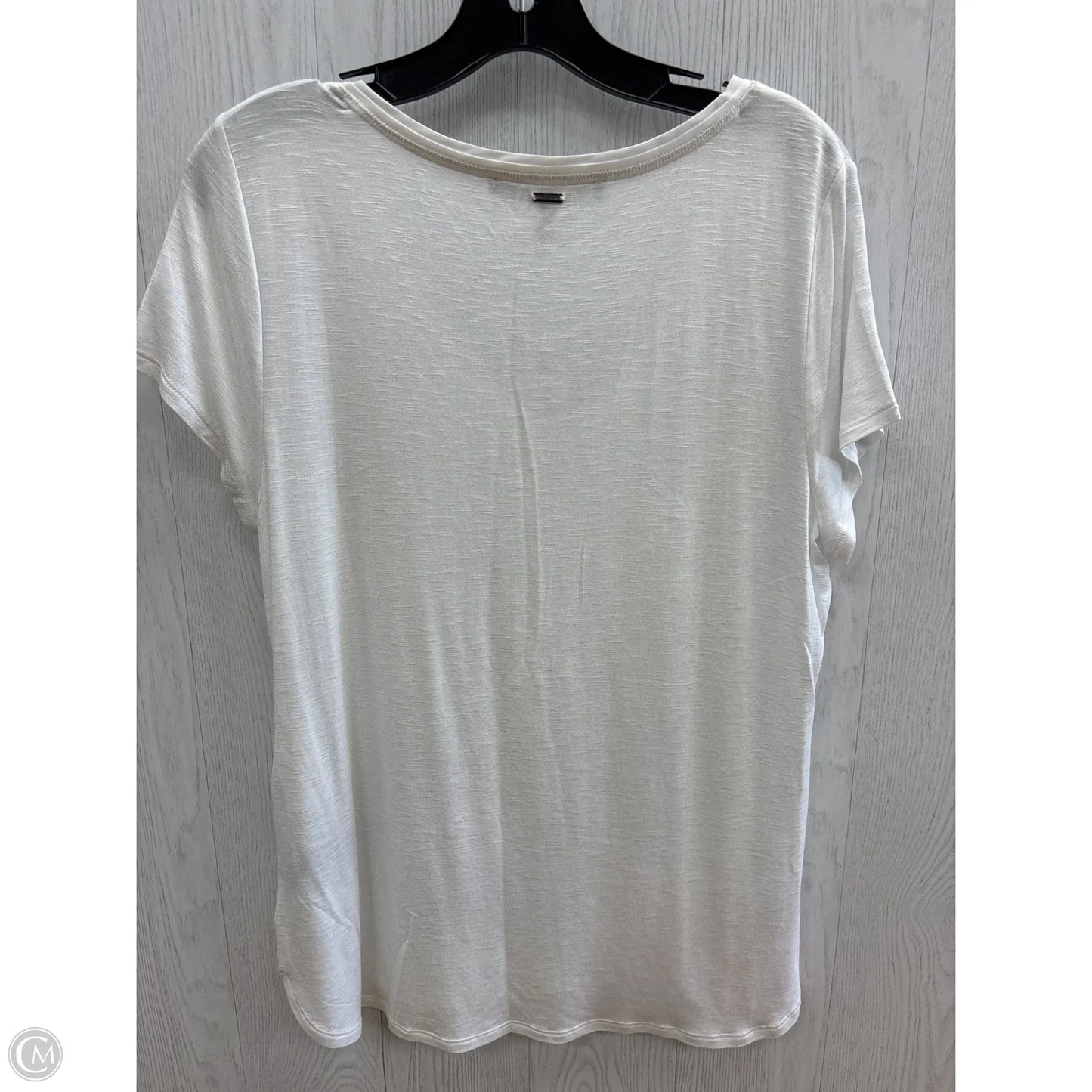 Top Short Sleeve By White House Black Market In White, Size: L