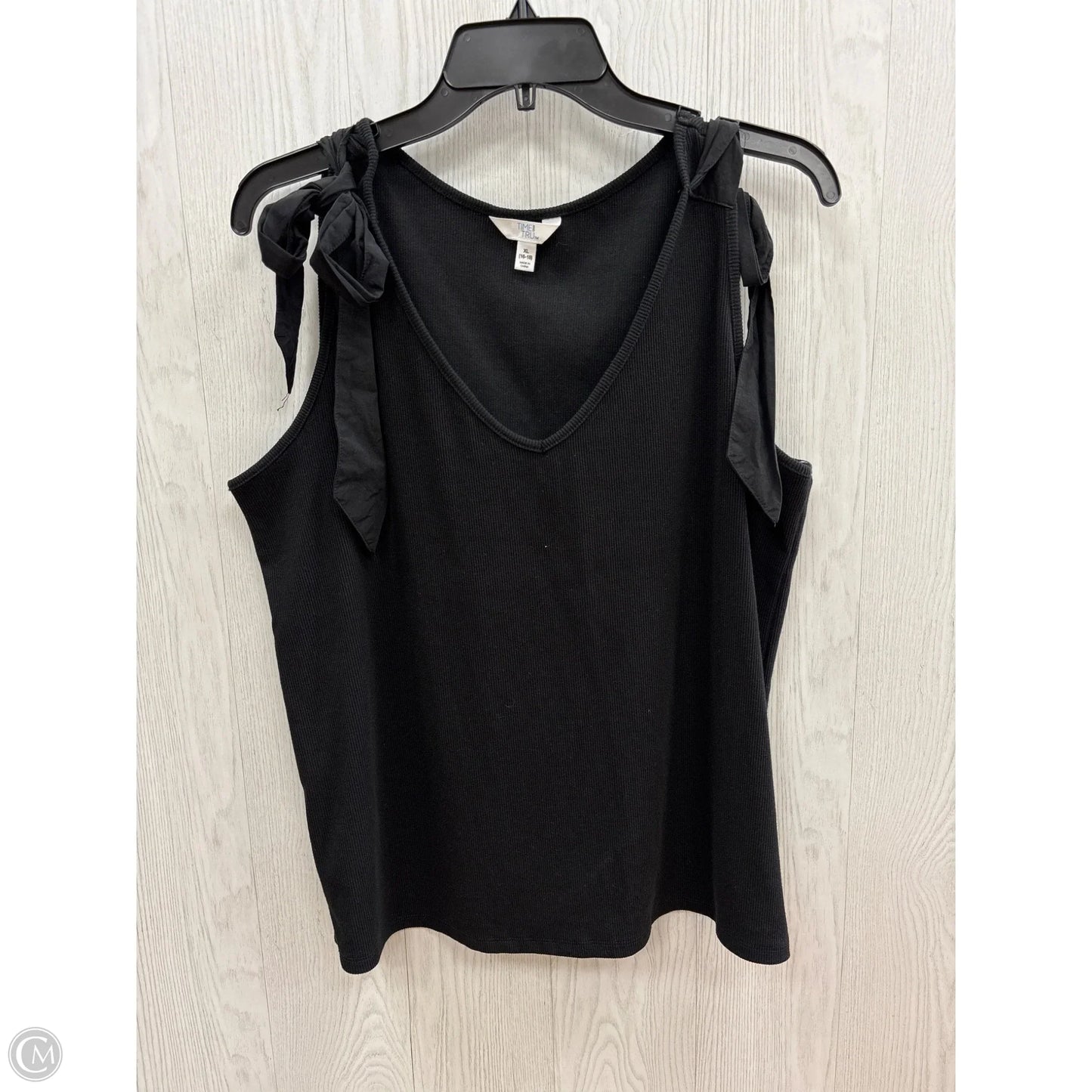 Top Sleeveless By Time And Tru In Black, Size: Xl