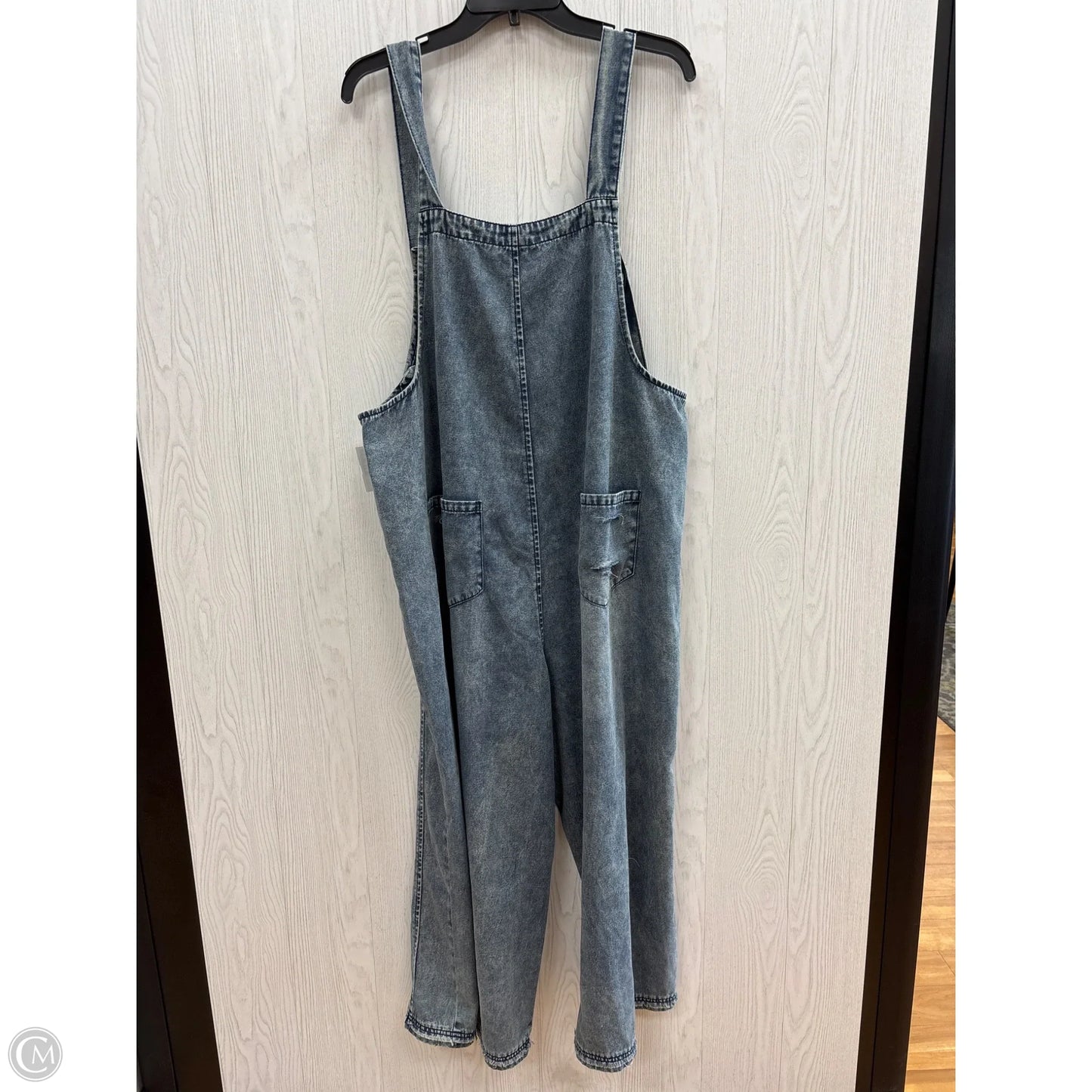 Overalls By Easel In Blue Denim, Size: L