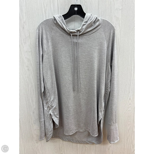 Athletic Top Long Sleeve Hoodie By Athleta In Grey, Size: L