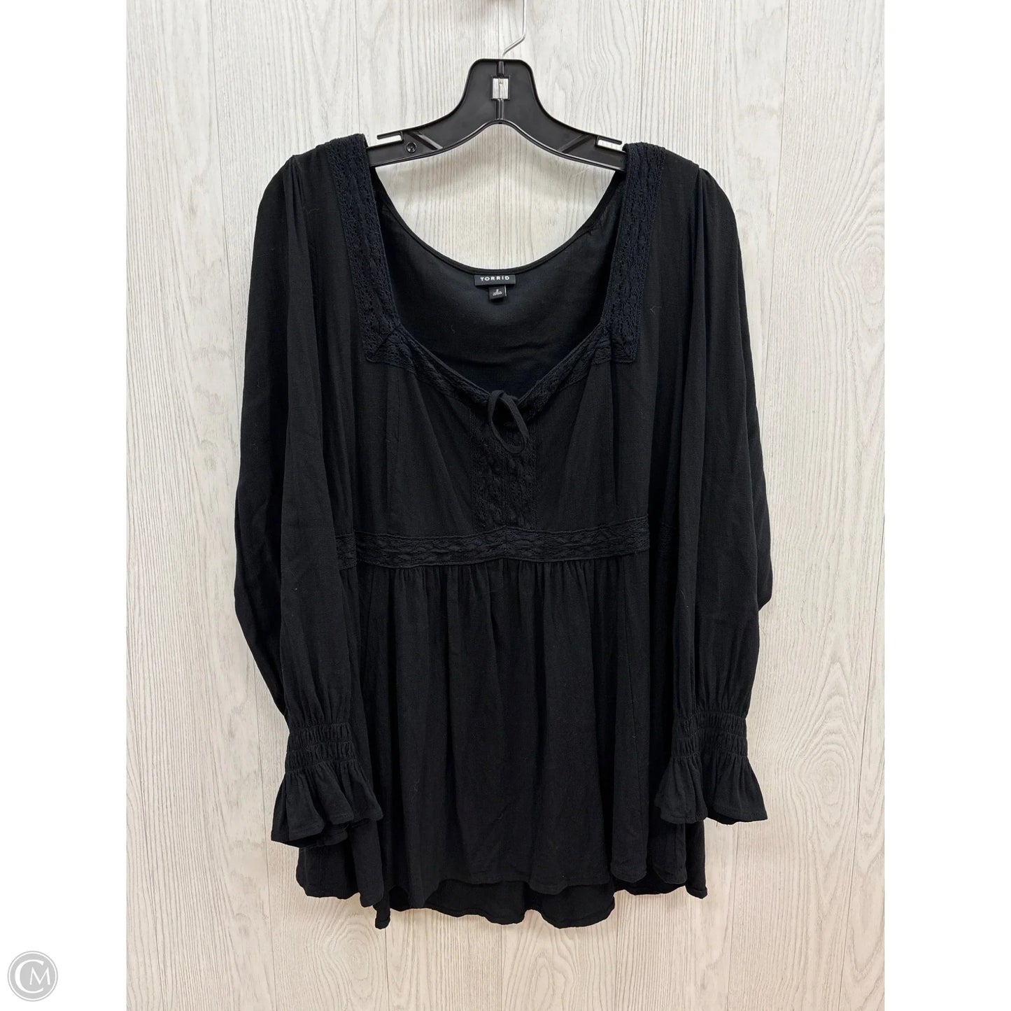 Top Long Sleeve By Torrid In Black, Size: 2x