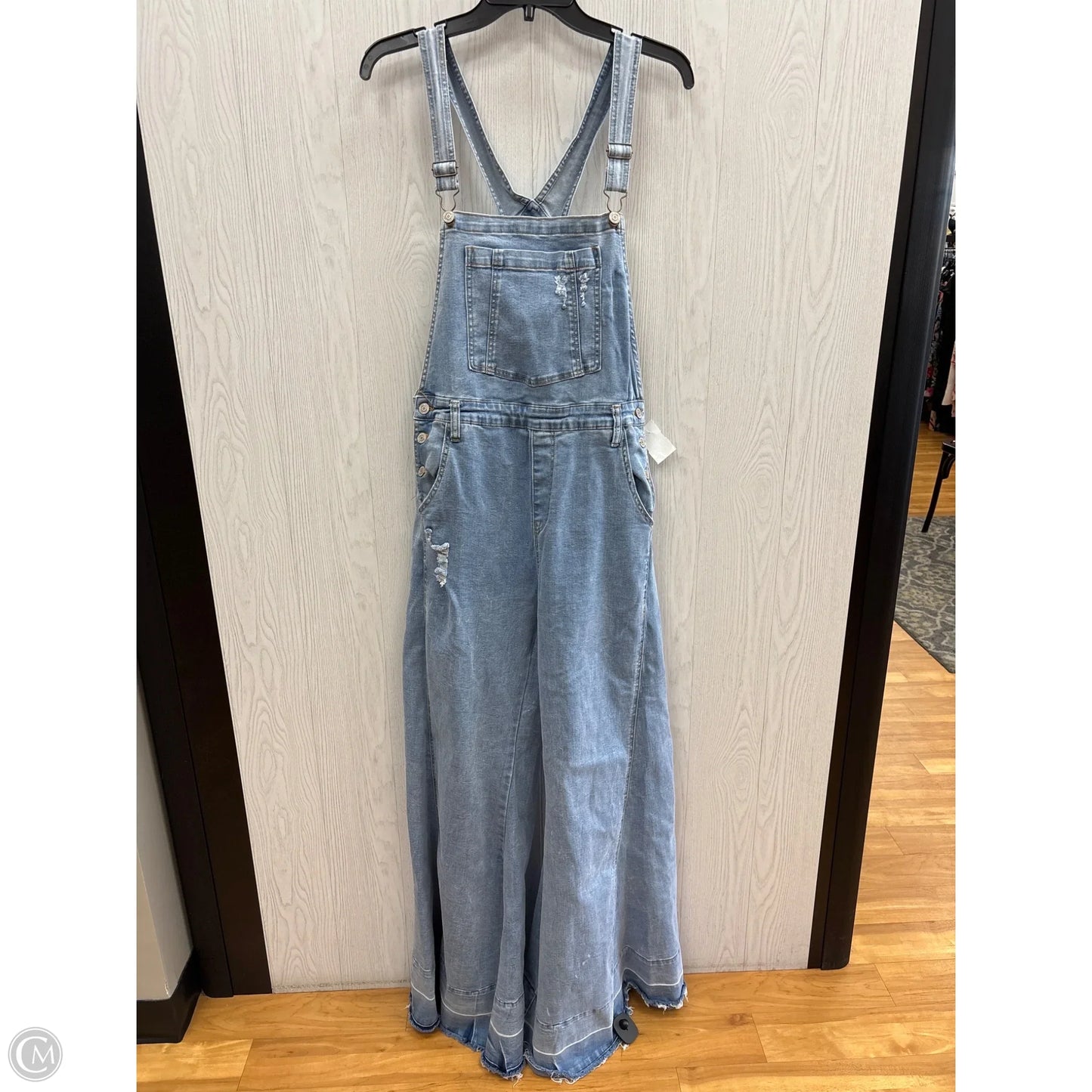 Overalls By Clothes Mentor In Blue Denim, Size: 12