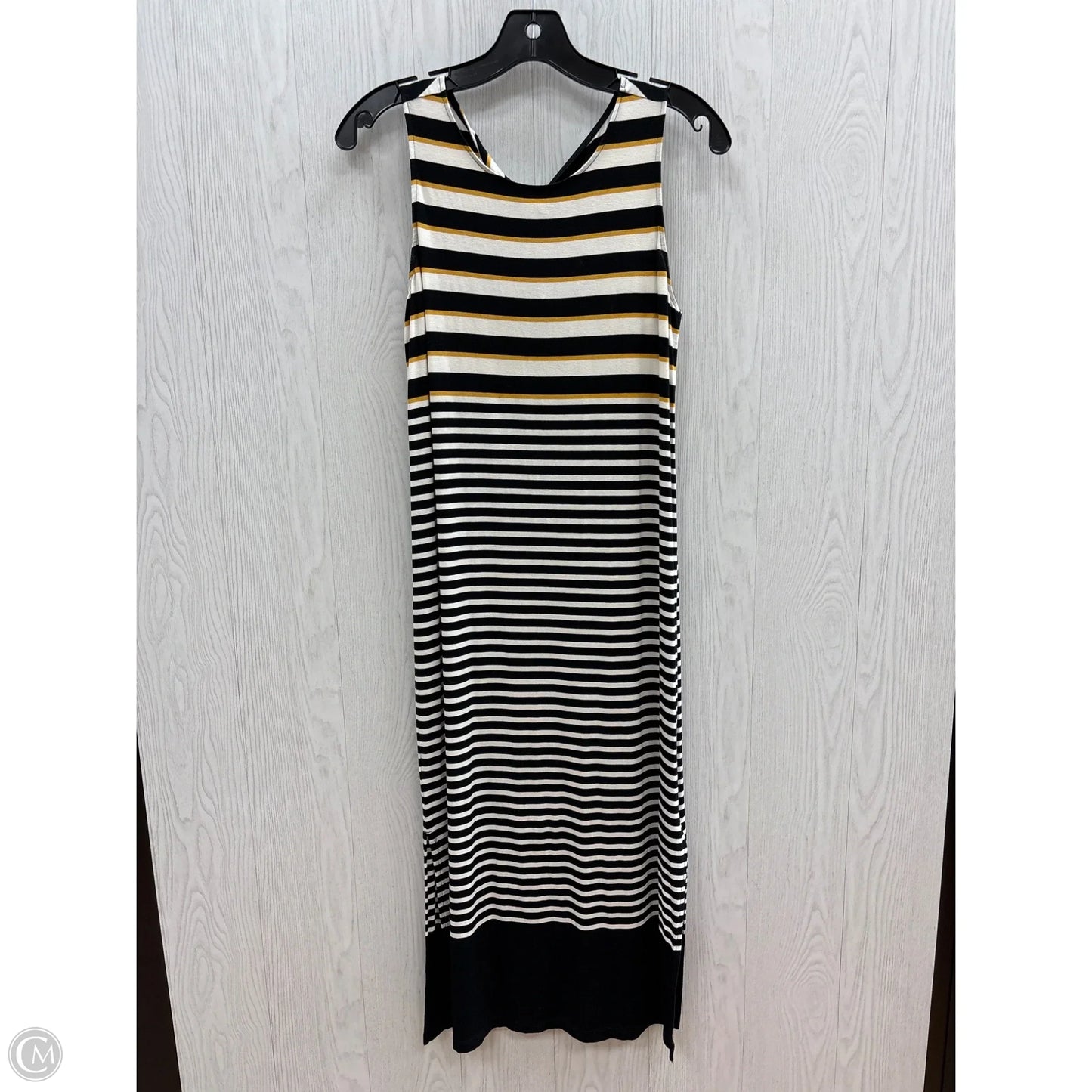 Dress Casual Midi By Loft In Black & White, Size: Xs
