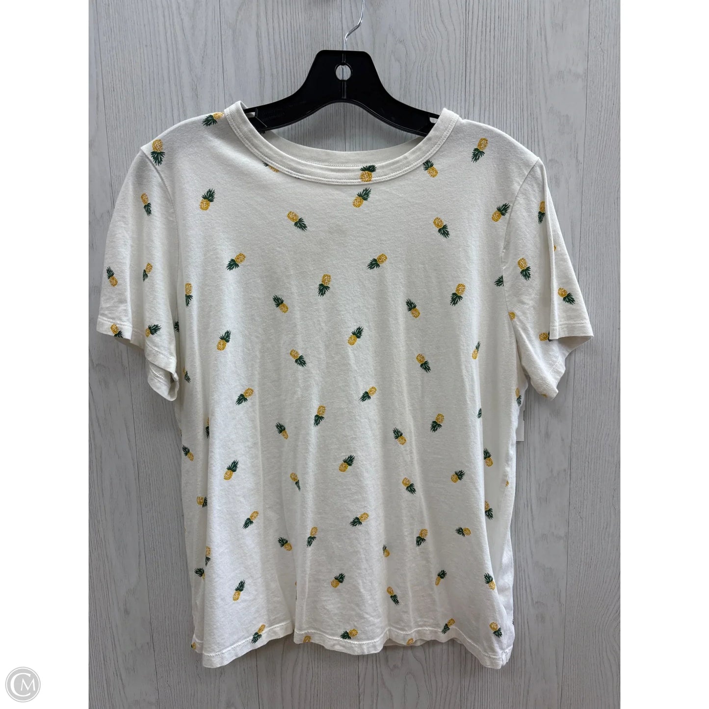 Top Short Sleeve By Old Navy In White, Size: L