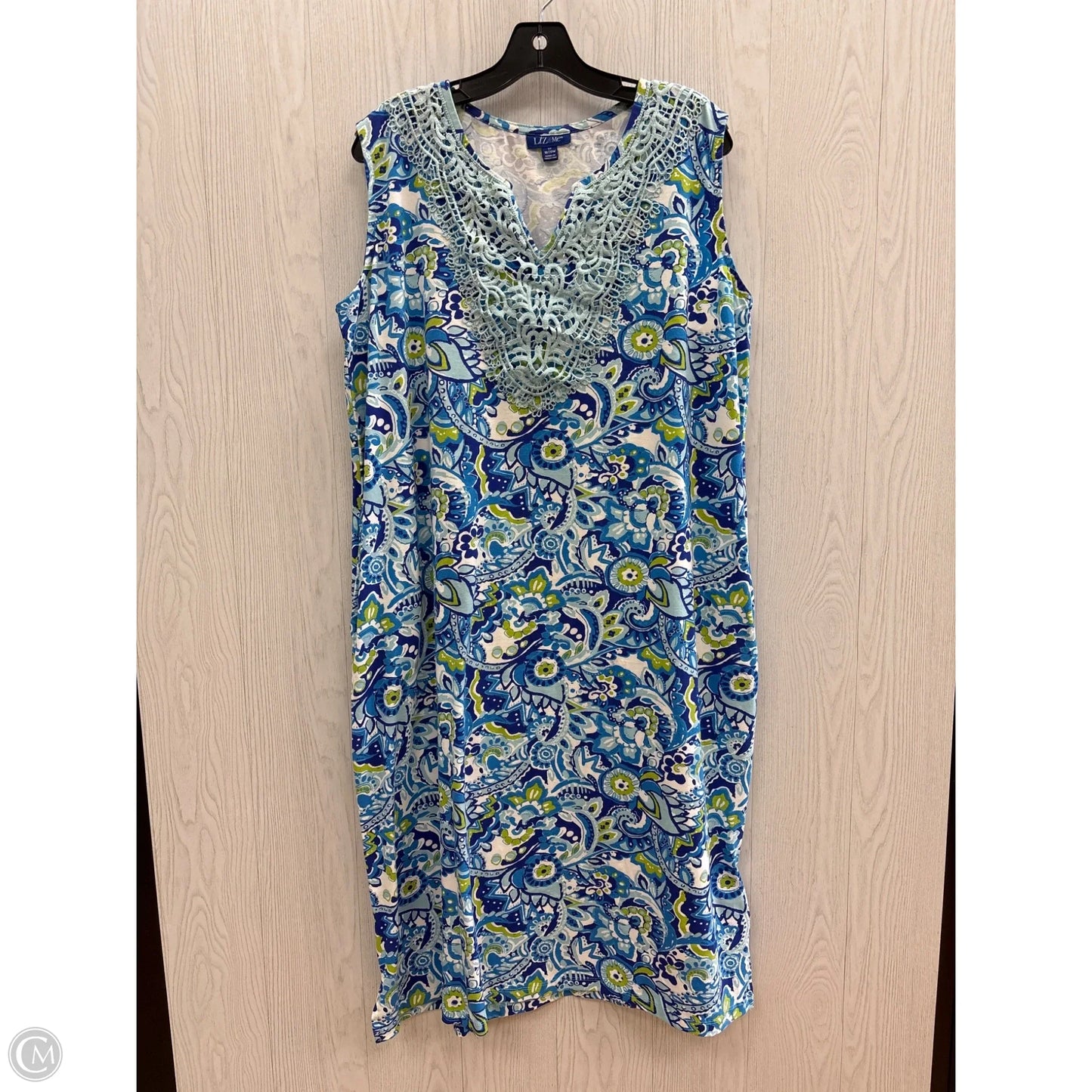 Dress Casual Midi By Liz And Me In Blue, Size: 1x