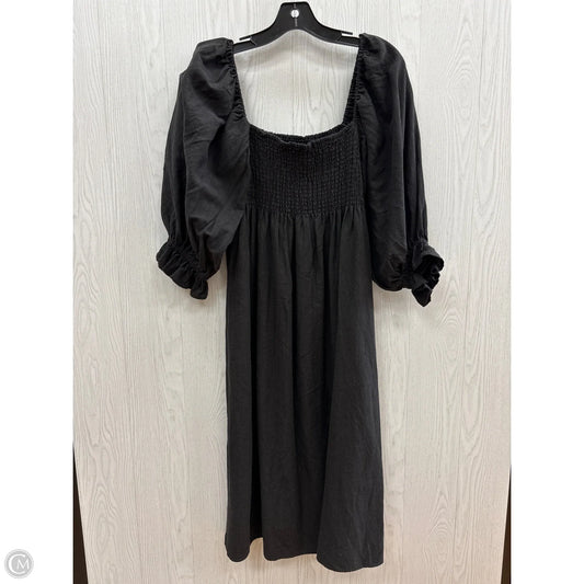 Dress Casual Midi By Clothes Mentor In Black, Size: Xl