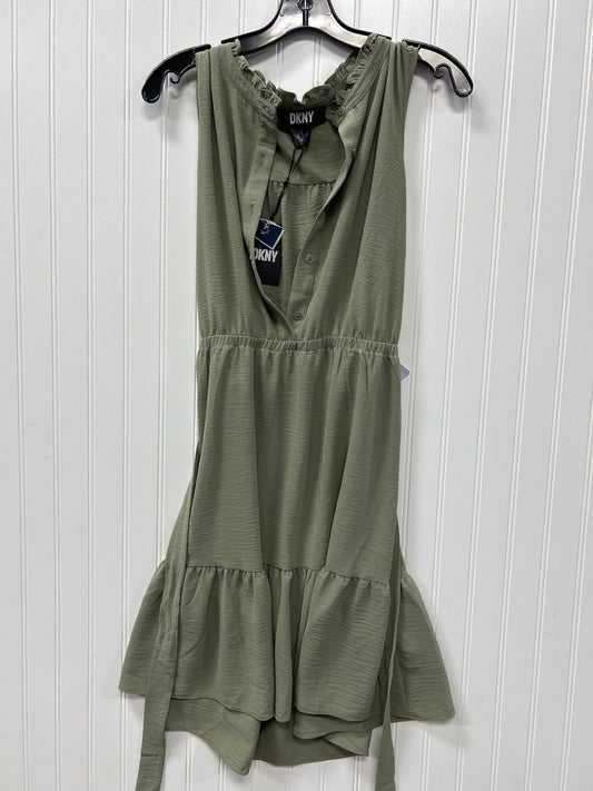 Dress Casual Midi By Dkny In Green, Size:L