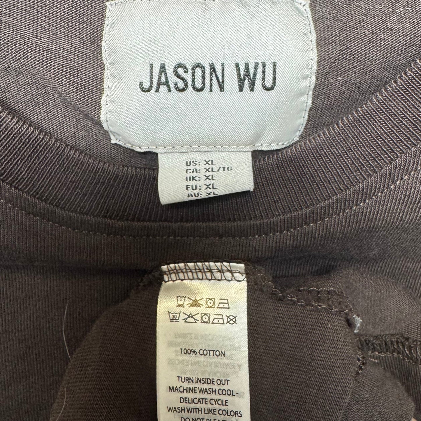 Top Short Sleeve Designer By Jason Wu In Brown, Size: Xl