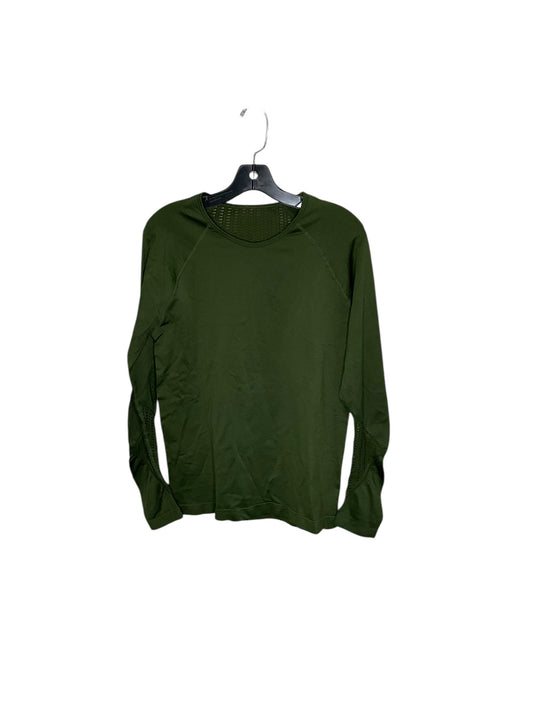 Athletic Top Long Sleeve Crewneck By Fabletics In Green, Size: L