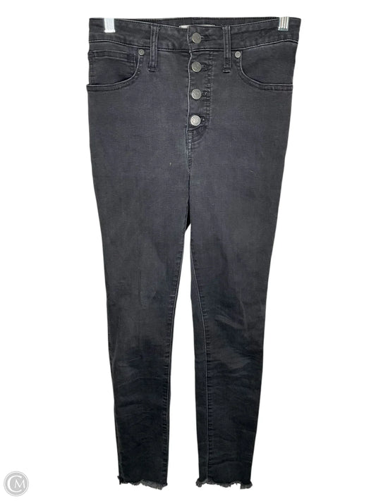 Jeans Skinny By Madewell In Black Denim, Size: 4