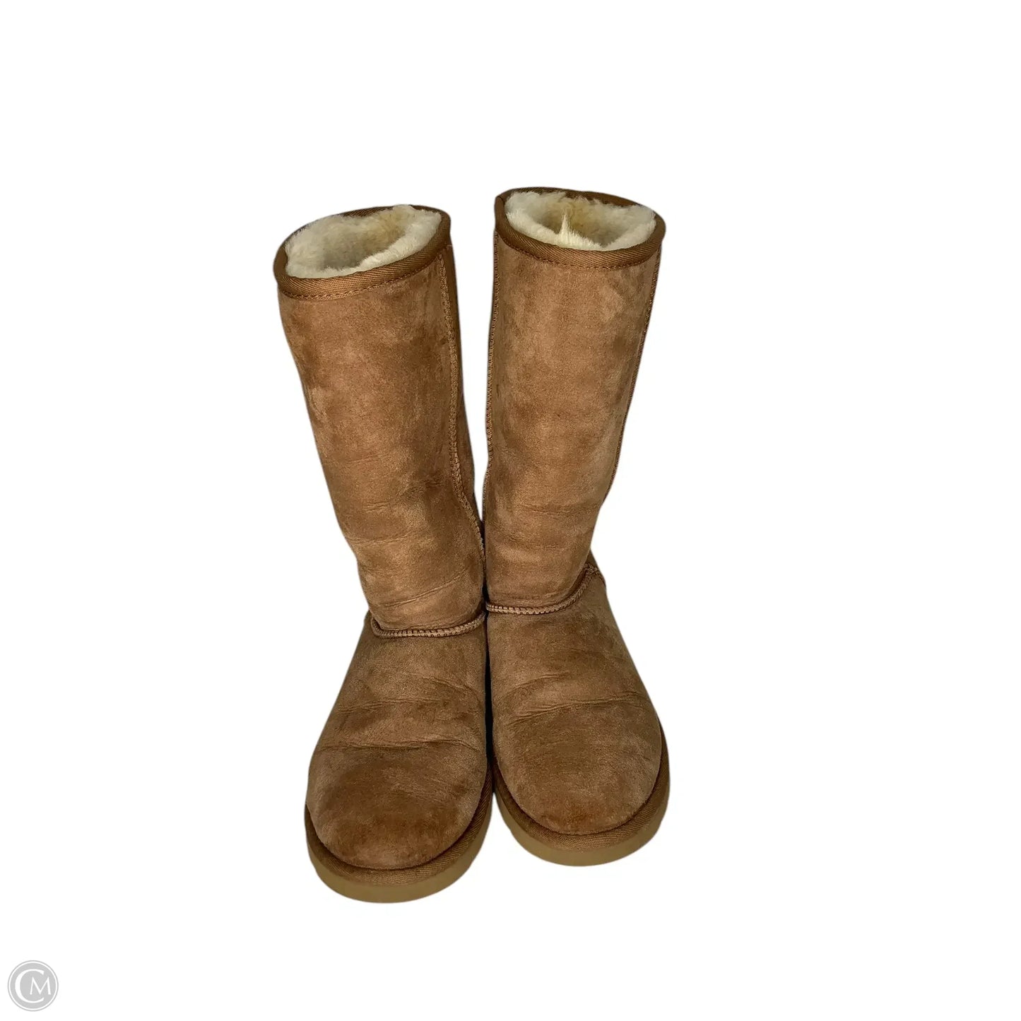 Boots Designer By Ugg In Brown, Size: 7