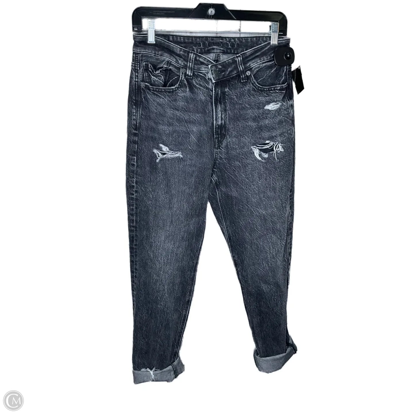 Jeans Straight By American Eagle In Grey Denim, Size: 6