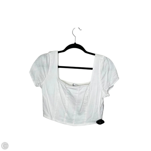 Top Short Sleeve By Hollister In White, Size: L