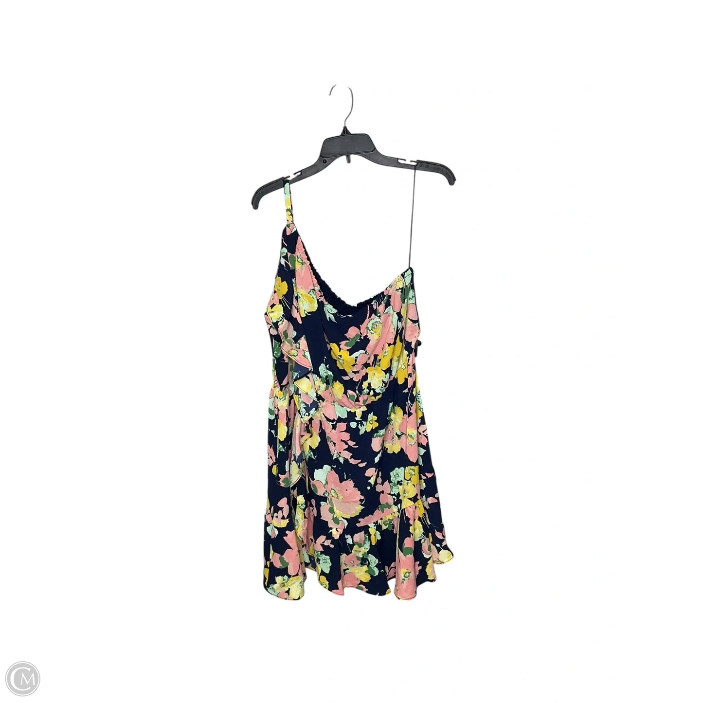 Dress Casual Short By Kaari Blue In Floral Print, Size: Xl