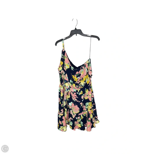 Dress Casual Short By Kaari Blue In Floral Print, Size: Xl