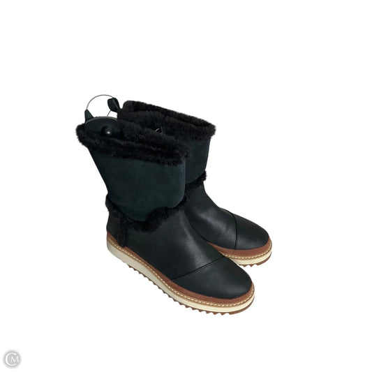 Boots Mid-calf Heels By Toms In Black, Size: 8