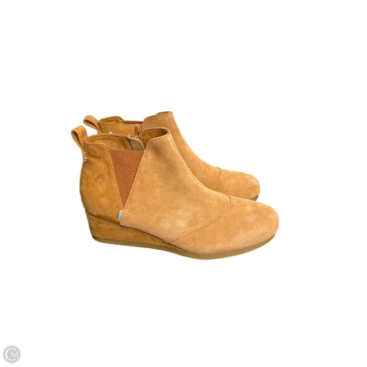 Boots Ankle Heels By Toms In Brown, Size: 5.5