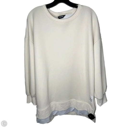 Sweatshirt Crewneck By Clothes Mentor In Cream, Size: Xl