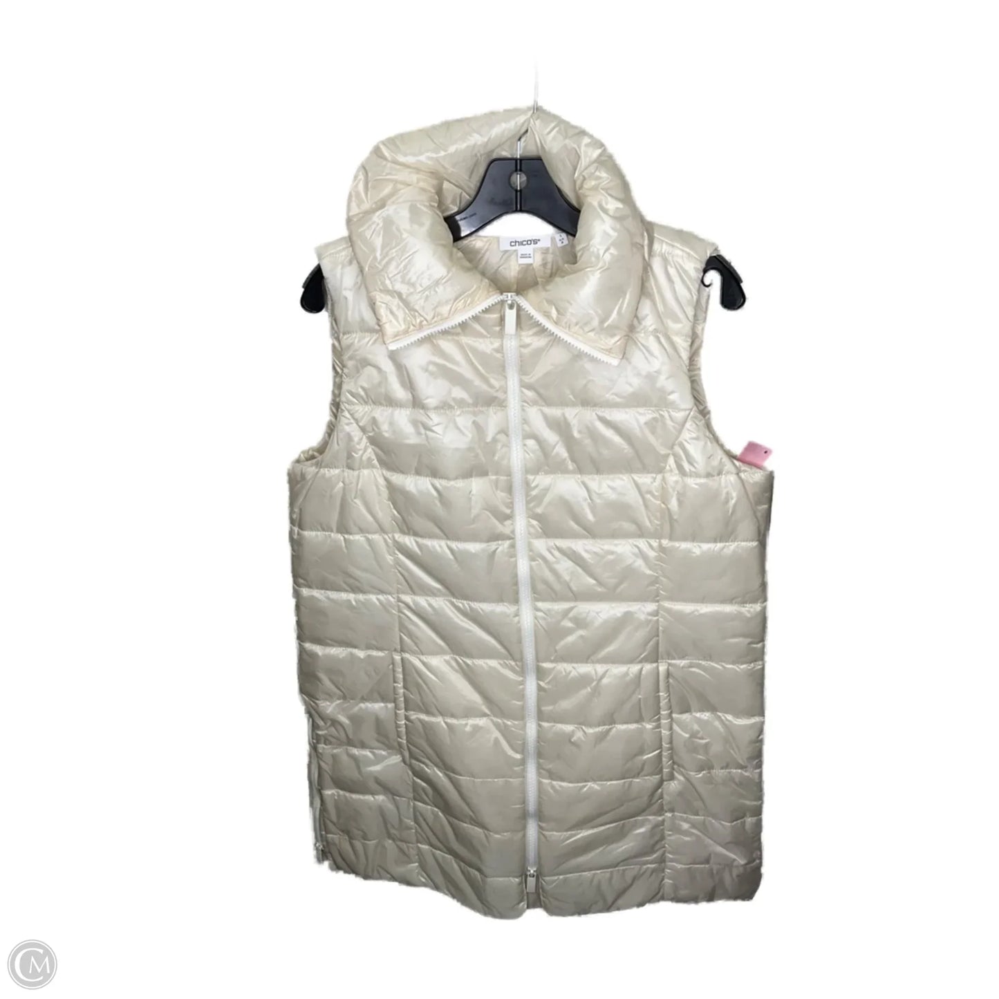 Vest Puffer & Quilted By Chicos In Cream, Size: M