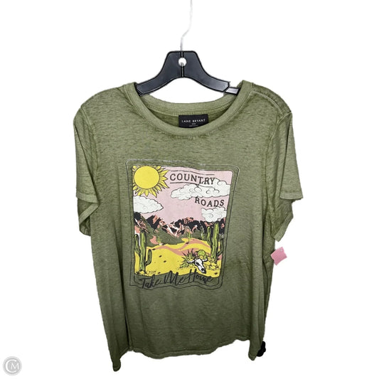 Top Short Sleeve By Lane Bryant In Green, Size: 2x