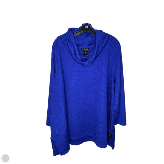 Top Long Sleeve By Ali Miles In Blue, Size: 2x