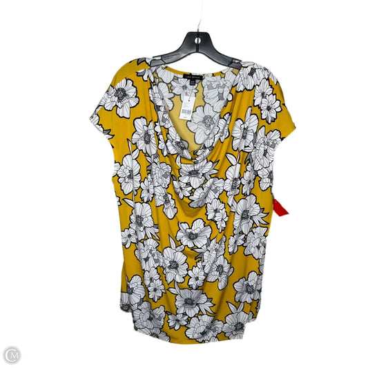 Top Short Sleeve By Lane Bryant In Yellow, Size: 3x