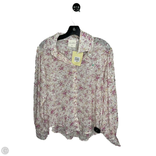 Blouse Long Sleeve By Clothes Mentor In Floral Print, Size: M