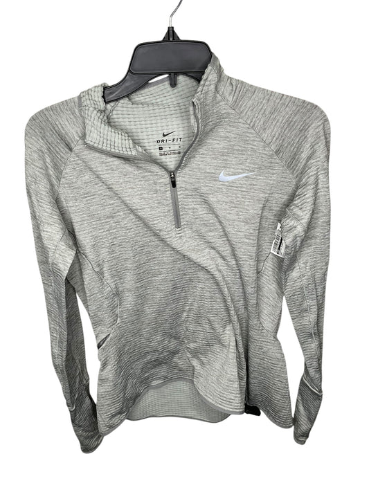 Athletic Jacket By Nike In Grey, Size: M