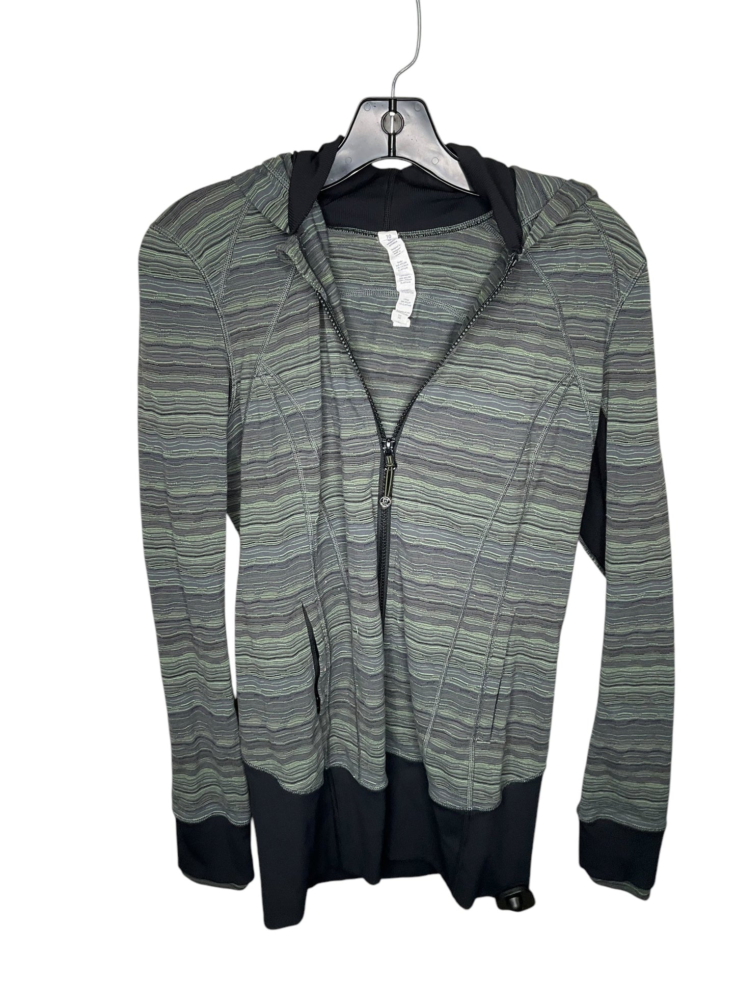 Athletic Jacket By Lululemon In Green, Size: 10