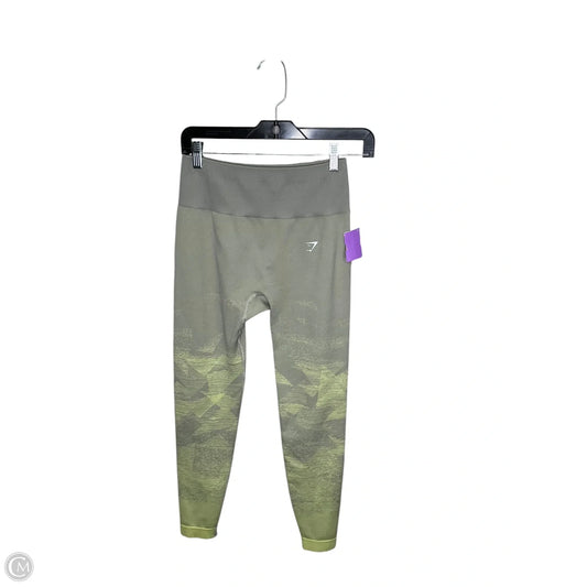 Athletic Leggings By Gym Shark In Green, Size: S