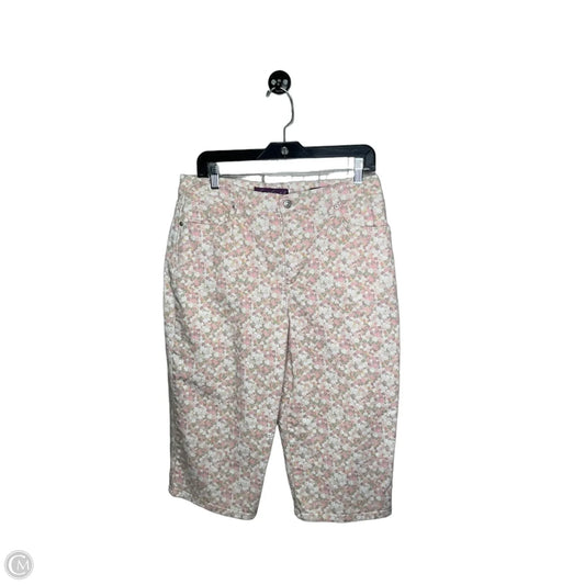 Capris By Gloria Vanderbilt In Floral Print, Size: 12