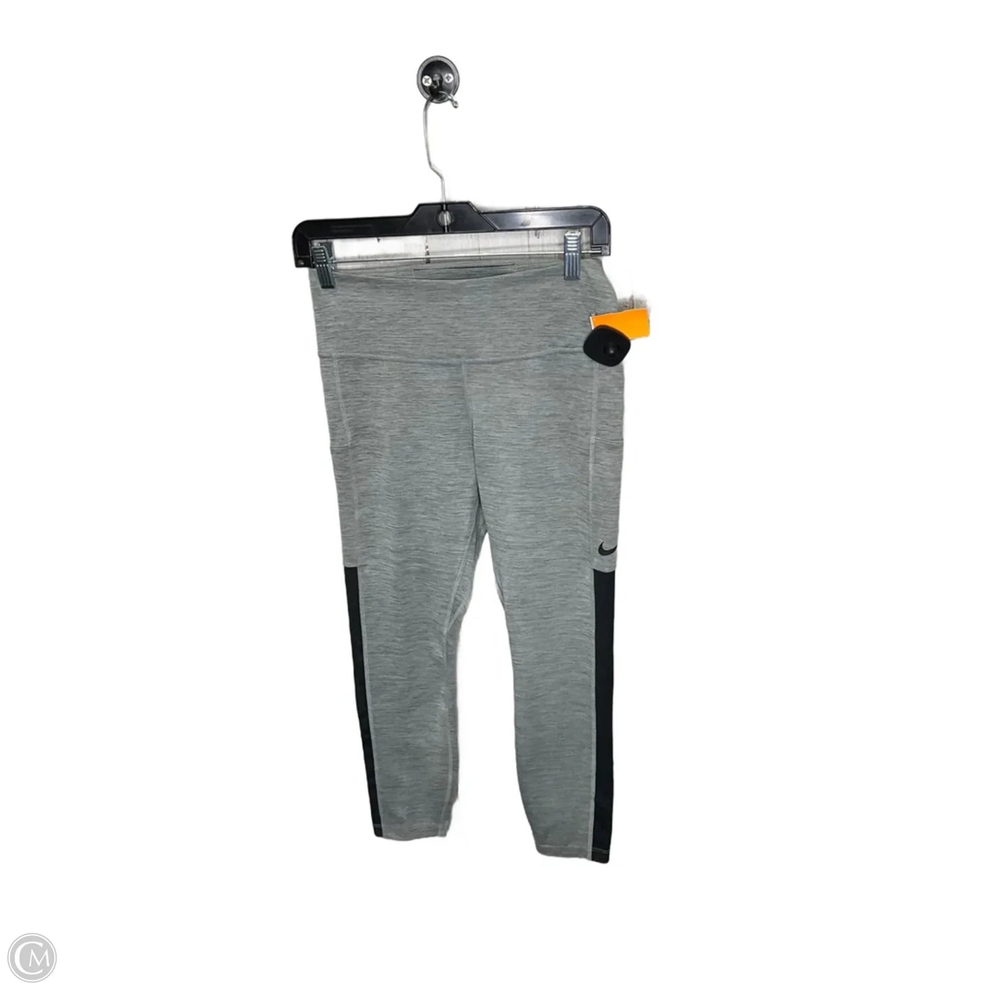 Athletic Capris By Nike In Black & Grey, Size: M