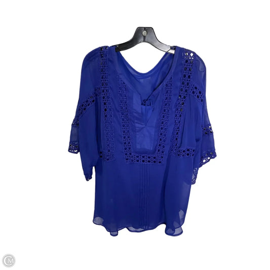 Top 3/4 Sleeve By Black Rainn In Blue, Size: 1x