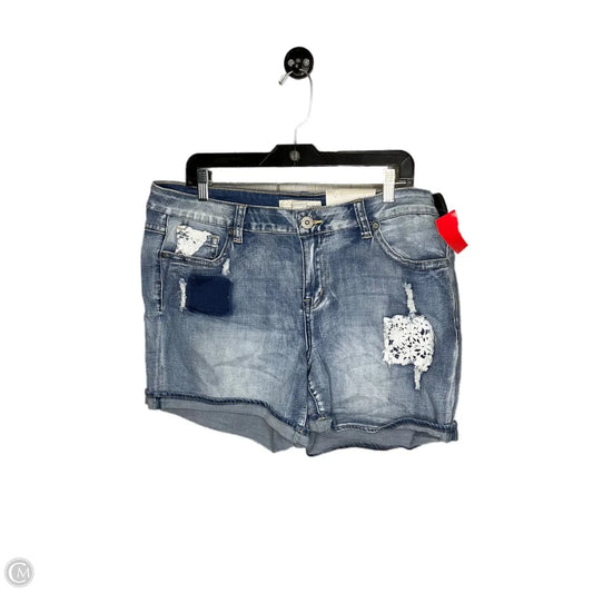 Shorts By Chicos In Blue Denim, Size: 16
