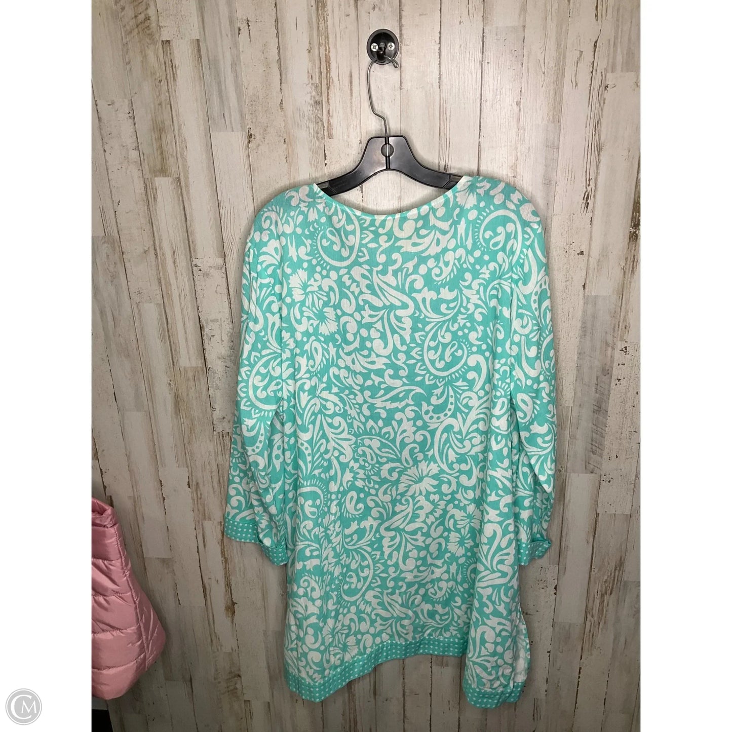 Top Long Sleeve By Talbots In Teal, Size: Xl