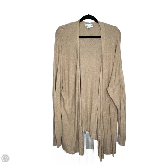 Cardigan By Ava & Viv In Tan, Size: 4x