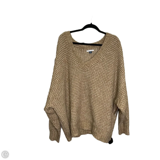 Sweater By American Eagle In Tan, Size: Xxl