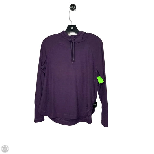 Athletic Top Long Sleeve Collar By Apana In Purple, Size: M