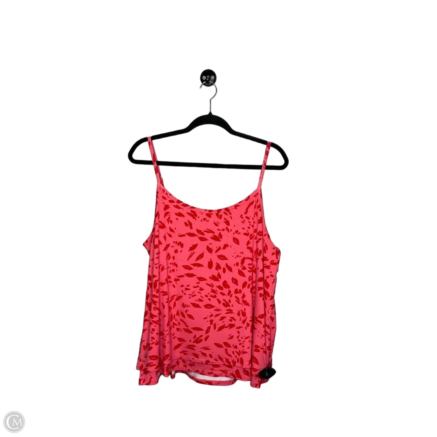 Top Sleeveless By Cabi In Pink & Red, Size: L