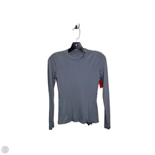 Athletic Top Long Sleeve Collar By Lululemon In Grey, Size: S