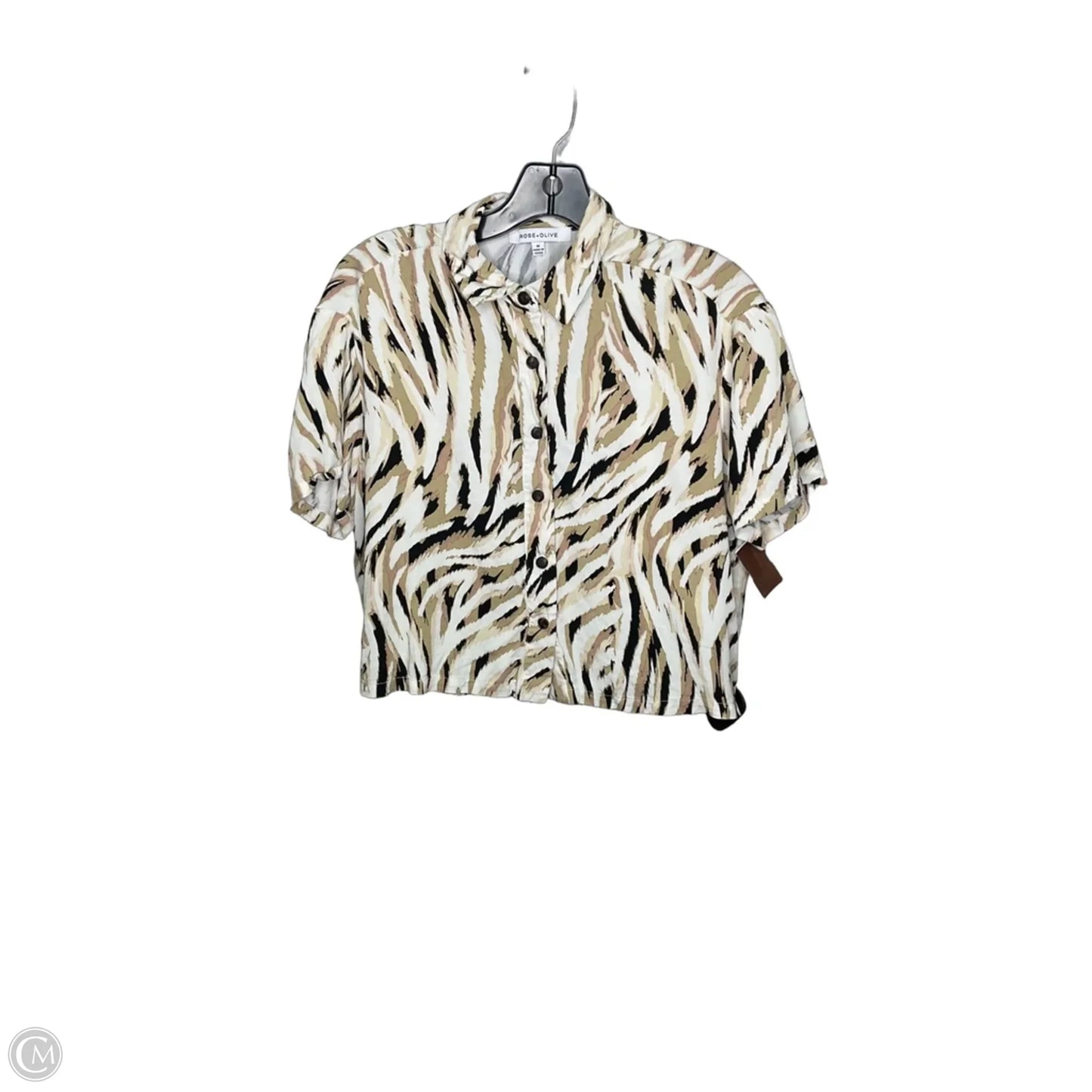 Top Short Sleeve By Rose And Olive In Animal Print, Size: M