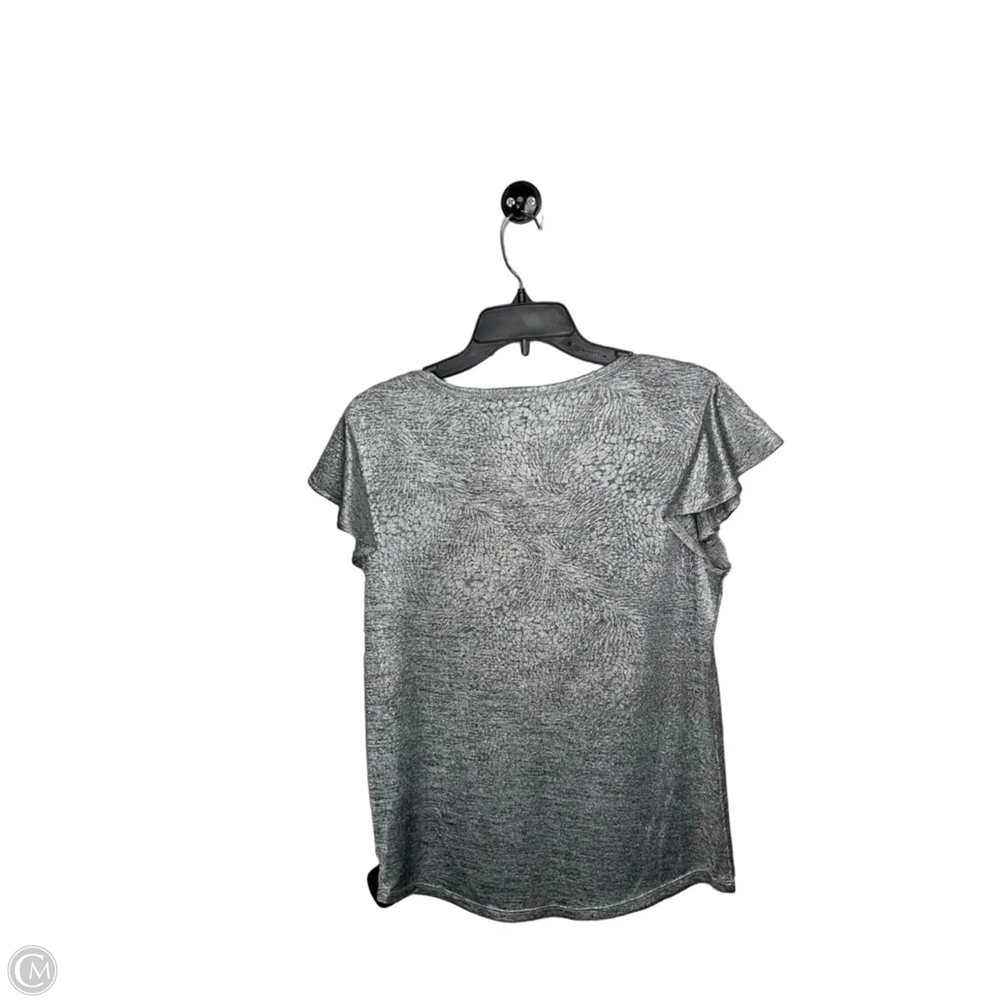 Top Short Sleeve By White House Black Market In Silver, Size: M