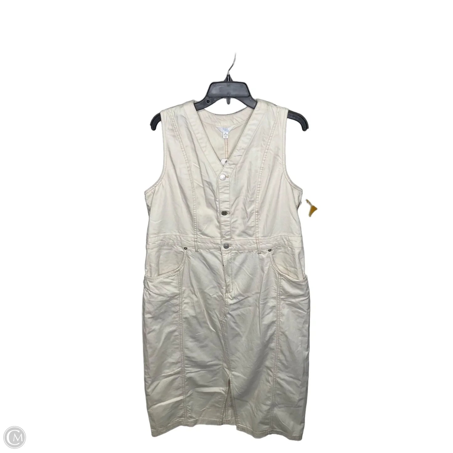 Dress Casual Maxi By Time And Tru In Cream, Size: Xl