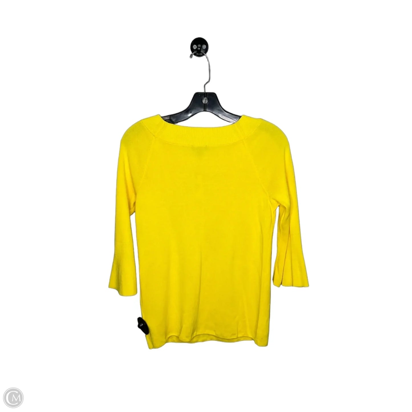 Top 3/4 Sleeve By Talbots In Yellow, Size: Sp